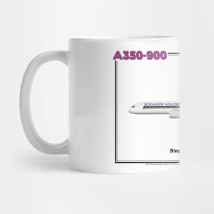 Airbus A350-900 - Singapore Airlines (Art Print) Mug